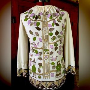 Encore Brand Folk Art Motif Vintage Tunic